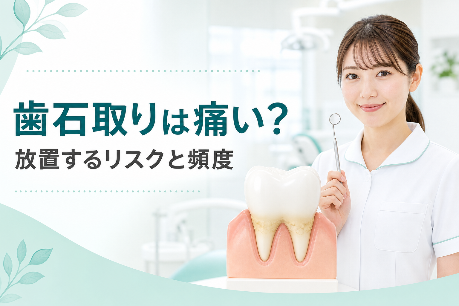 歯石取りは痛い？ 放置するリスクと頻度